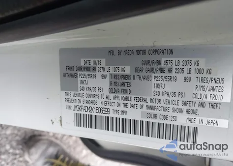 2019 Mazda Cx-5 Grand Touring from USA, damaged, VIN JM3KFADM2K1506699